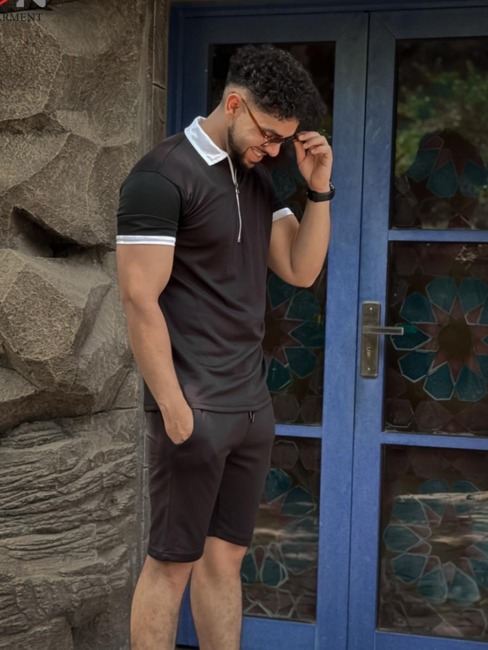 Black Shadow Track Shorts