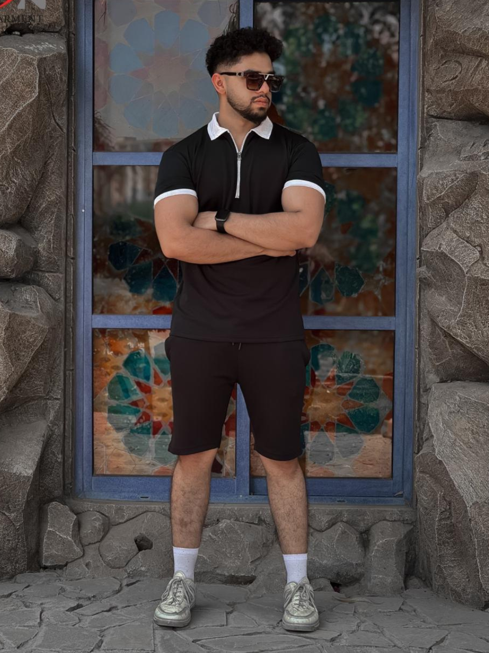 Black Shadow Track Shorts