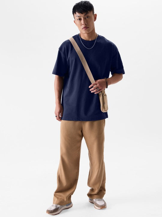 VYBE - Premium Drop Shoulder Tee For Men - Navy Blue