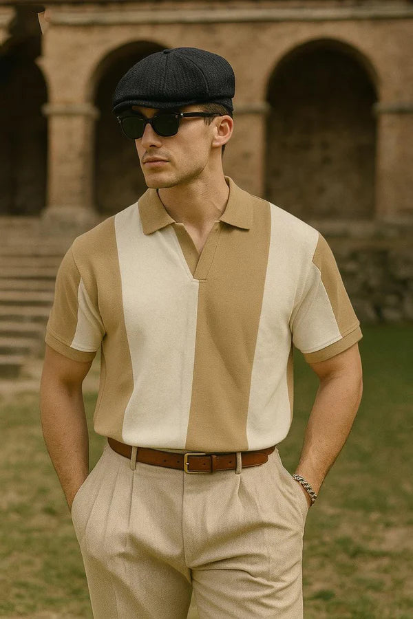VINTAGE POLO - Beige & White