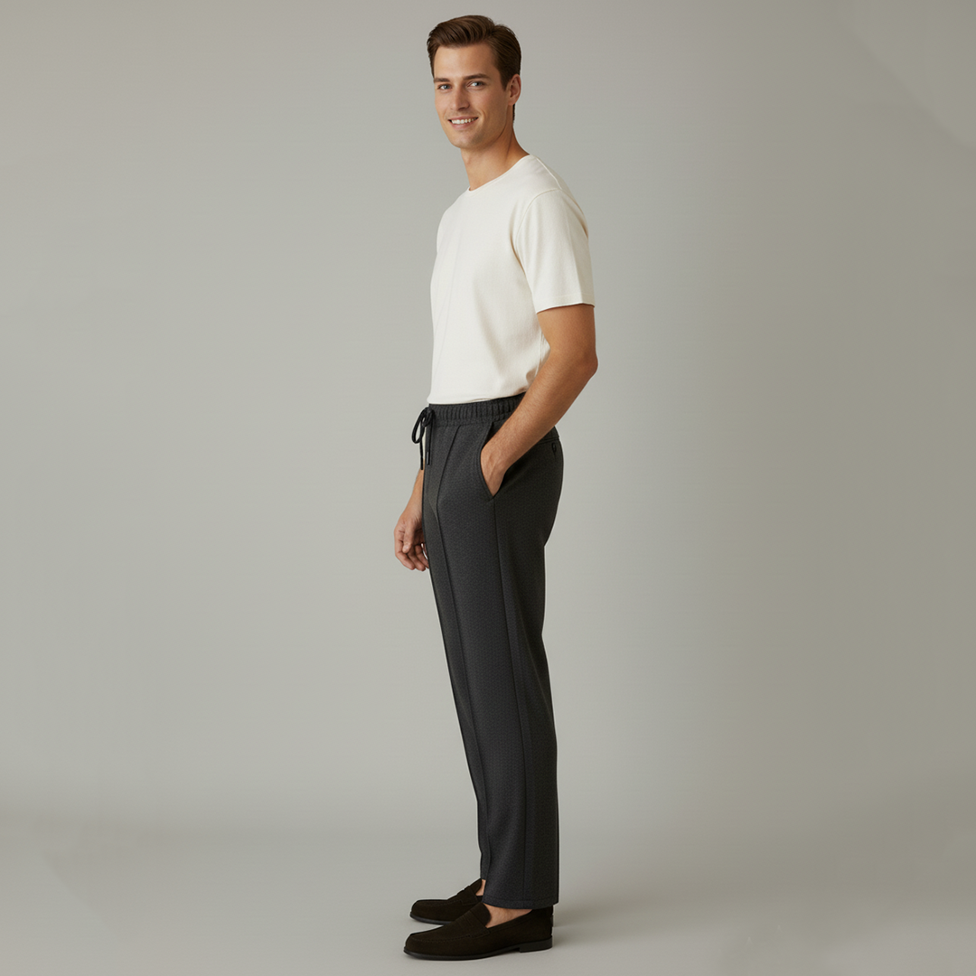 Vybe - Pleated Trouser - Charcoal
