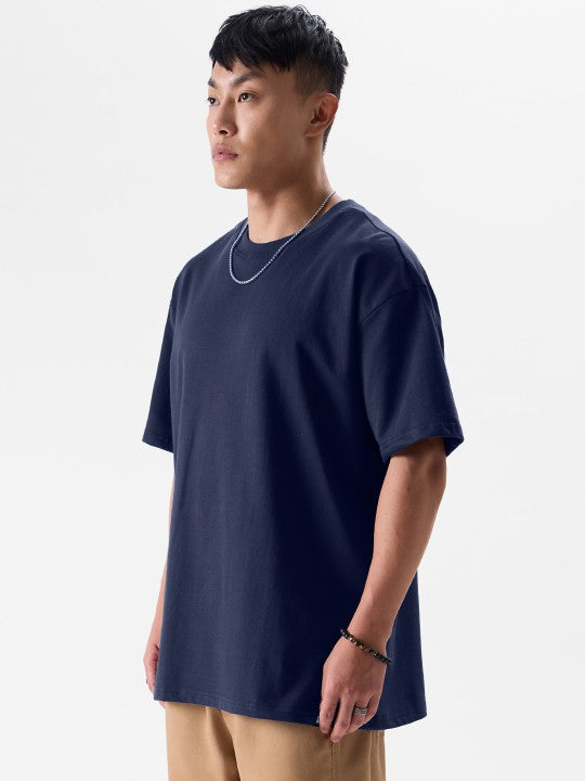 VYBE - Premium Drop Shoulder Tee For Men - Navy Blue