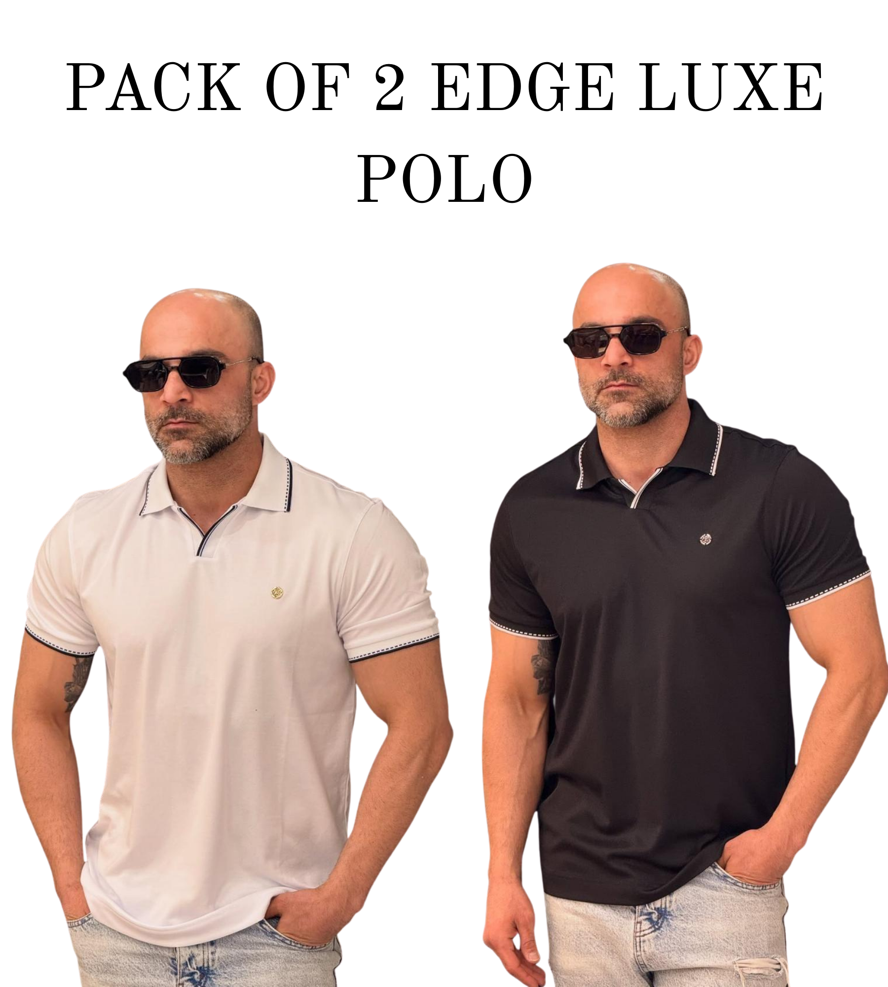 Vybe Pack of 2 Edge Luxe Polos